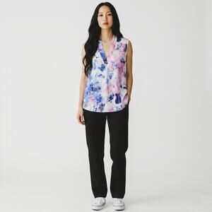 SwingDish Kimberly Watercolor Print Tank Top Large Womens Athleisure Athletic